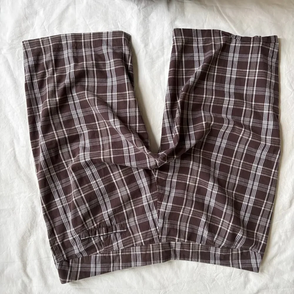 Y2K Brown Plaid Low Rise Bermuda Shorts Charlotte Russe - Size 11/30